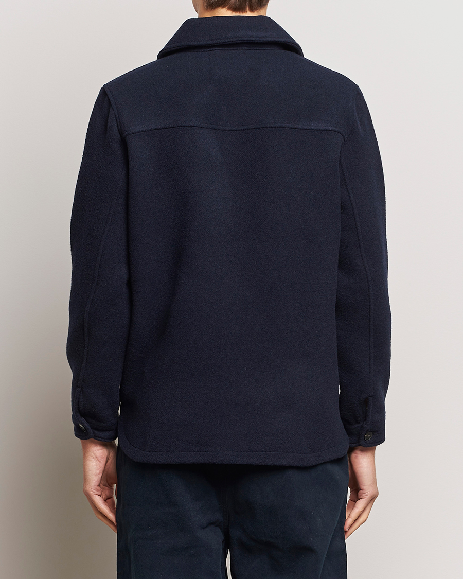 Herren | Hemden | A Day's March | Epernay Wool Overshirt Navy