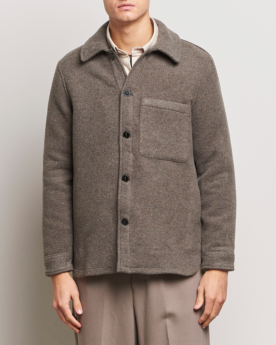 Herren |  | A Day's March | Epernay Wool Overshirt Taupe
