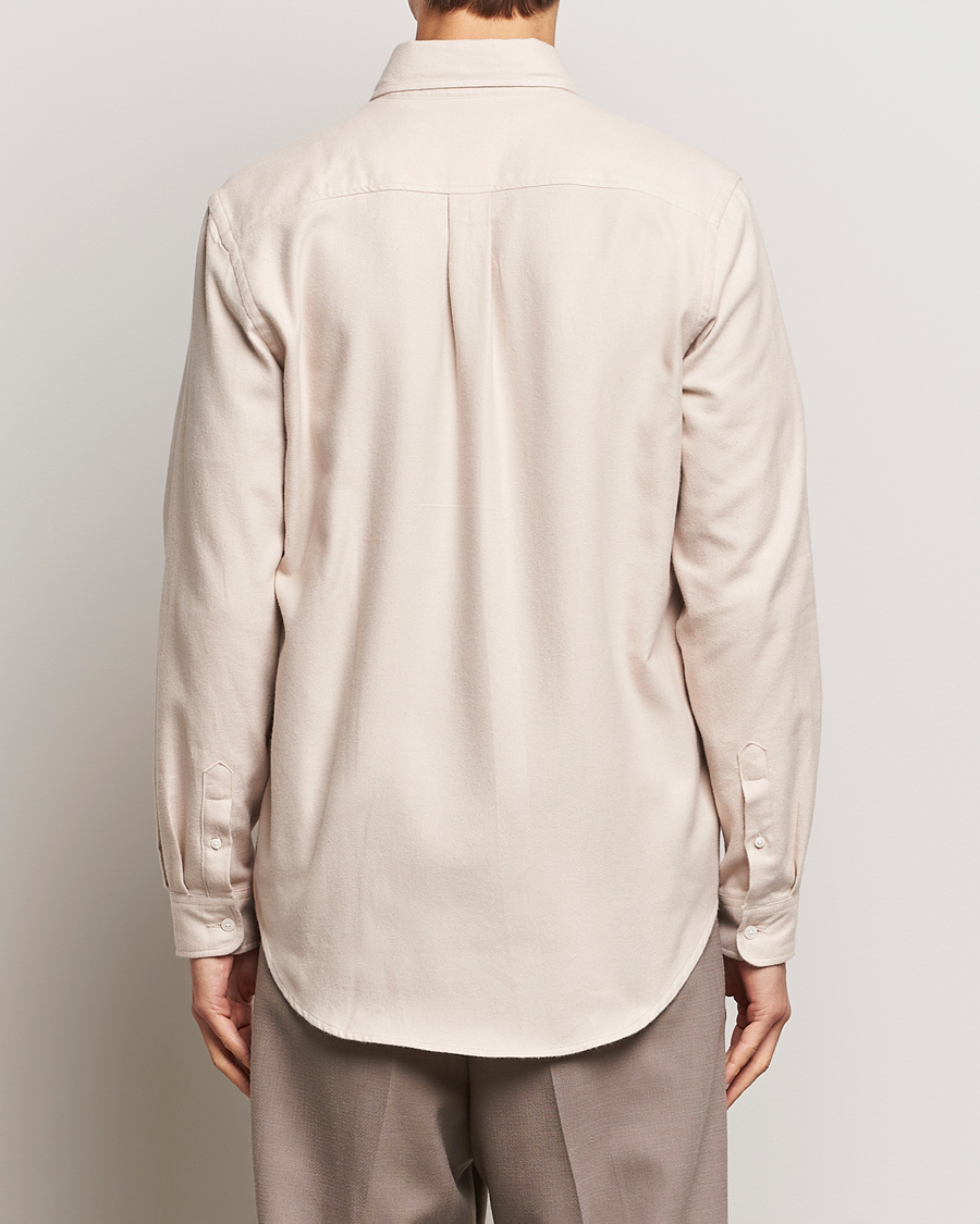 Herren | Hemden | A Day's March | Moorgate Light Flanell Shirt Taupe Melange