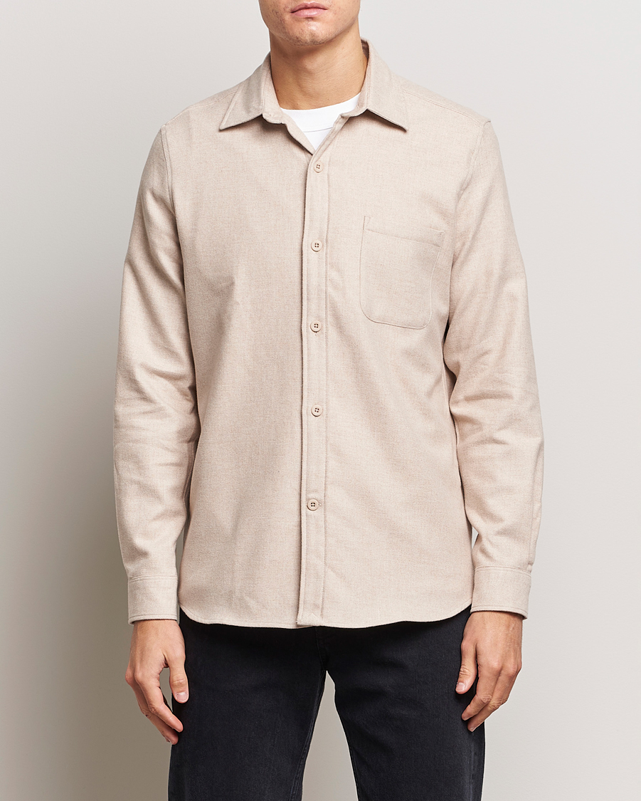 Herren | A Day's March | A Day's March | Redhill Heavy Flanell Shirt Sand