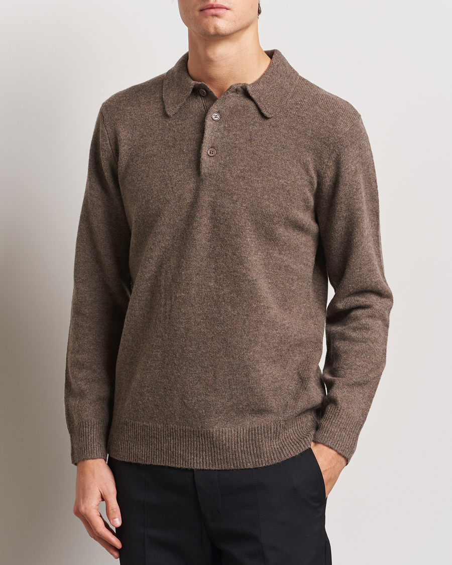 Herren |  | A Day's March | Avoch Lambswool Polo Taupe