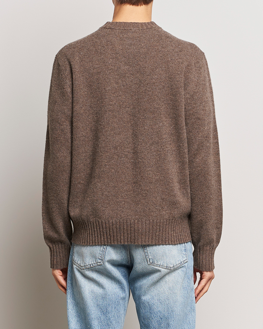 Herren | Pullover | A Day's March | Marlow Lambswool Crew Dark Taupe