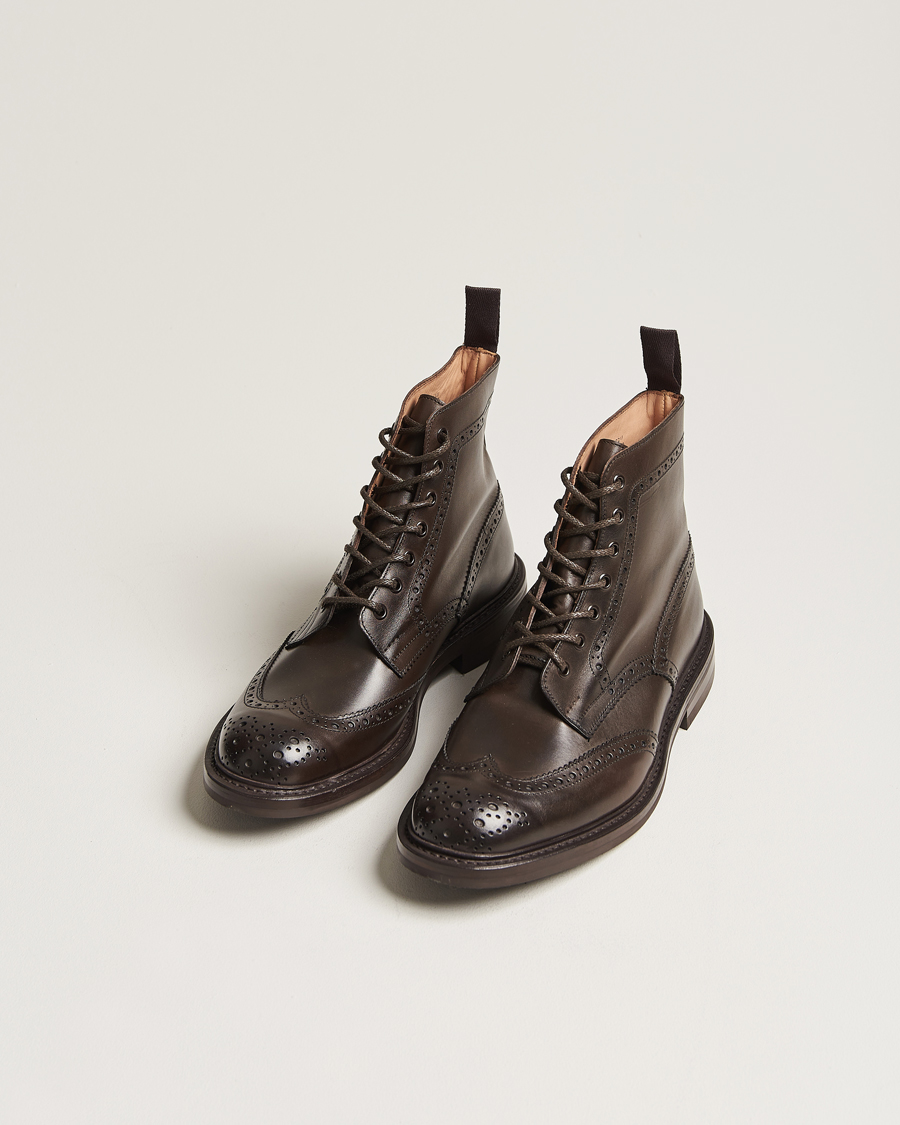 Herr | Snörkängor | Tricker's | Stow Dainite Country Boots Espresso Calf