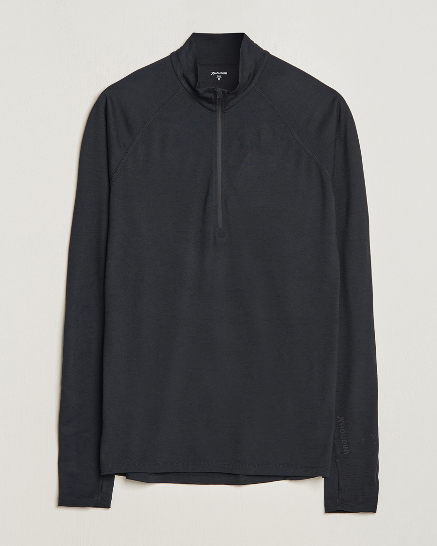 Herren | Thermounterwäsche | Houdini | Desoli Merino Light Half Zip True Black
