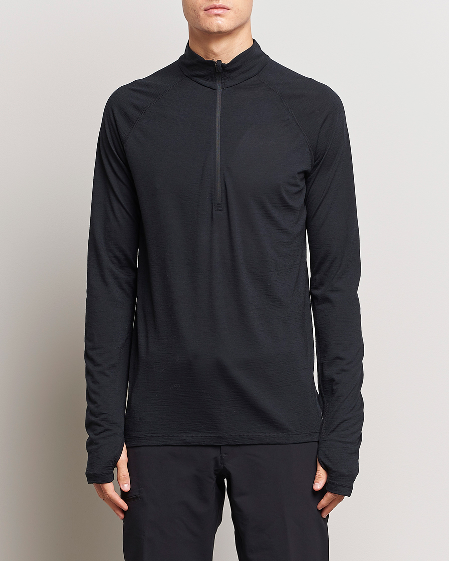 Herren | Thermounterwäsche | Houdini | Desoli Merino Light Half Zip True Black