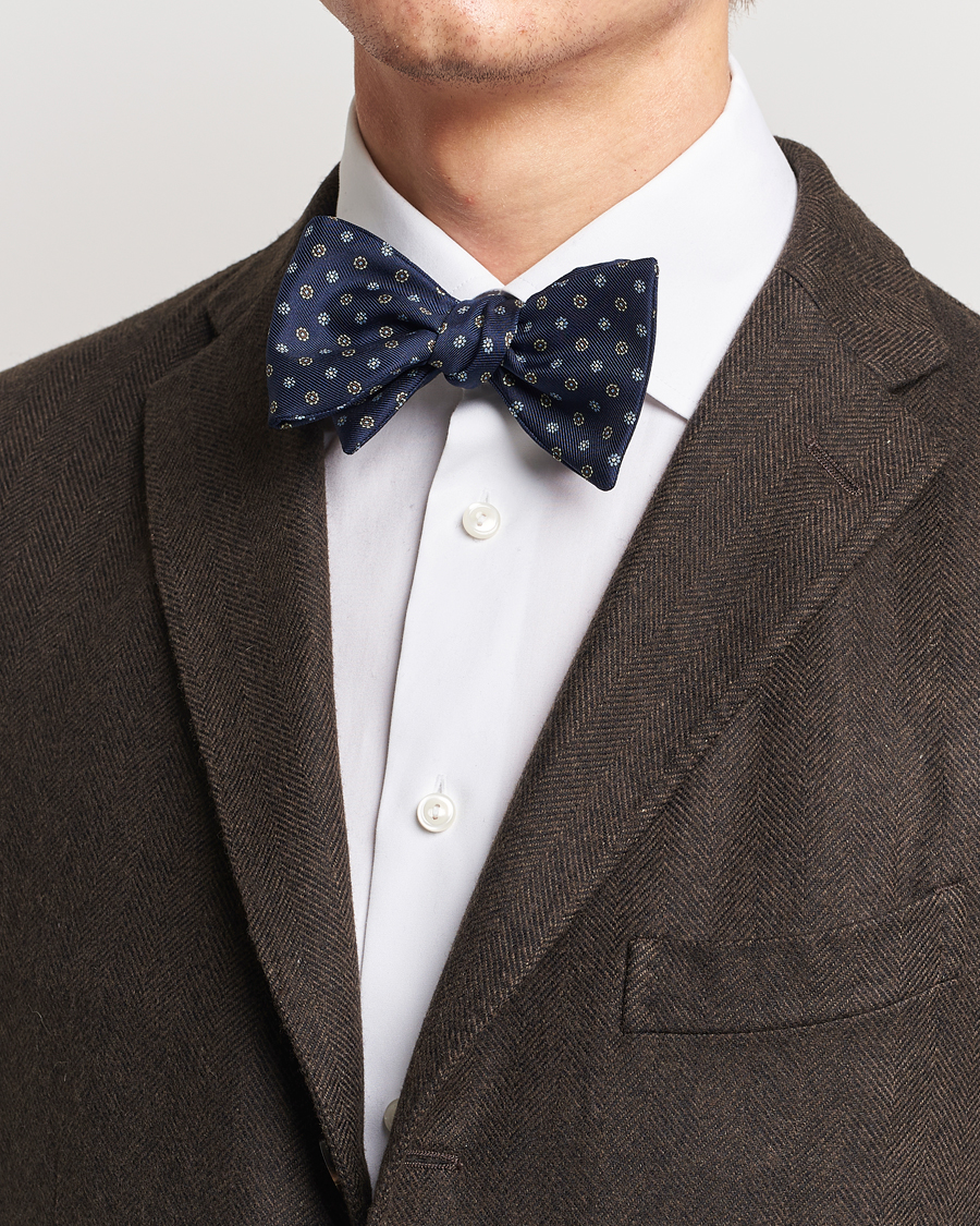 Men | E. Marinella | E. Marinella | Silk Bow Tie Navy