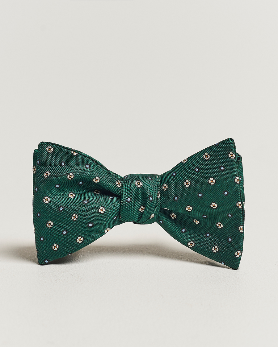 Herren |  | E. Marinella | Silk Bow Tie Dark Green