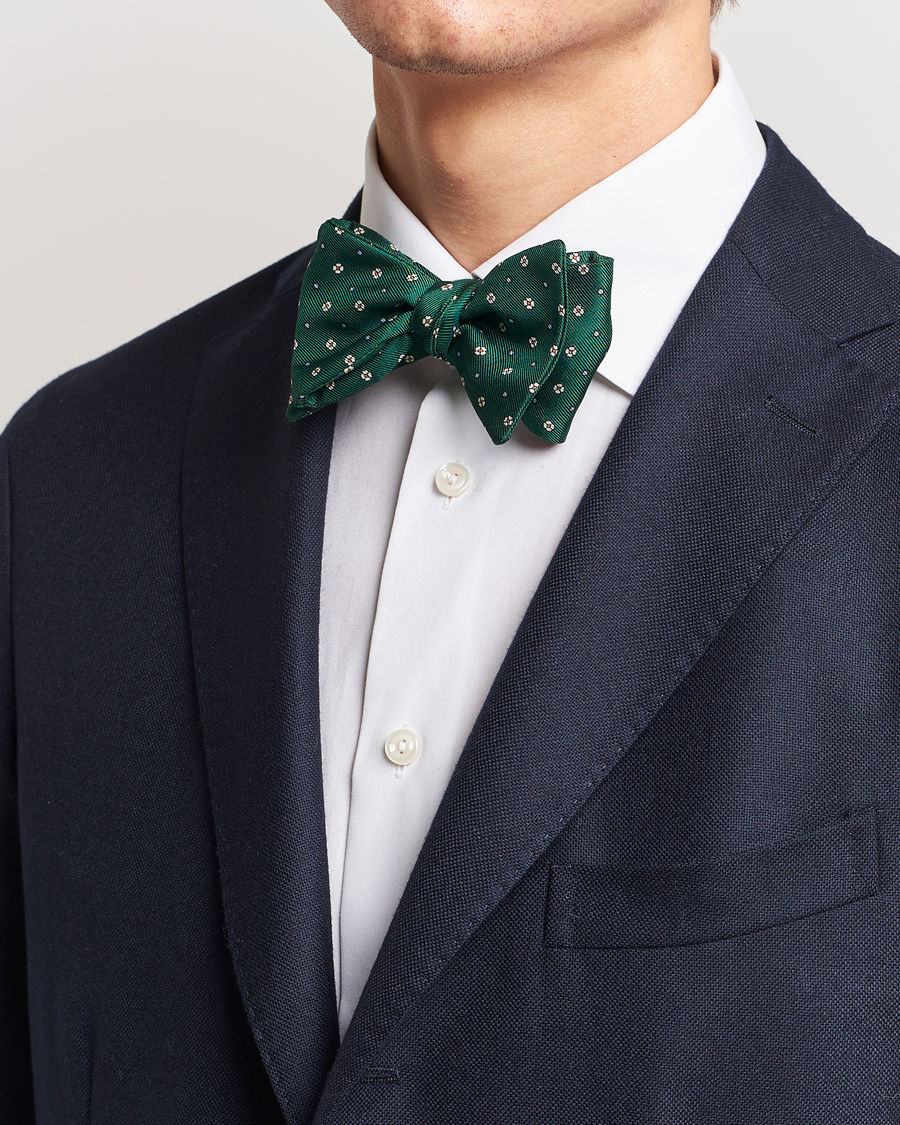 Men | E. Marinella | E. Marinella | Silk Bow Tie Dark Green