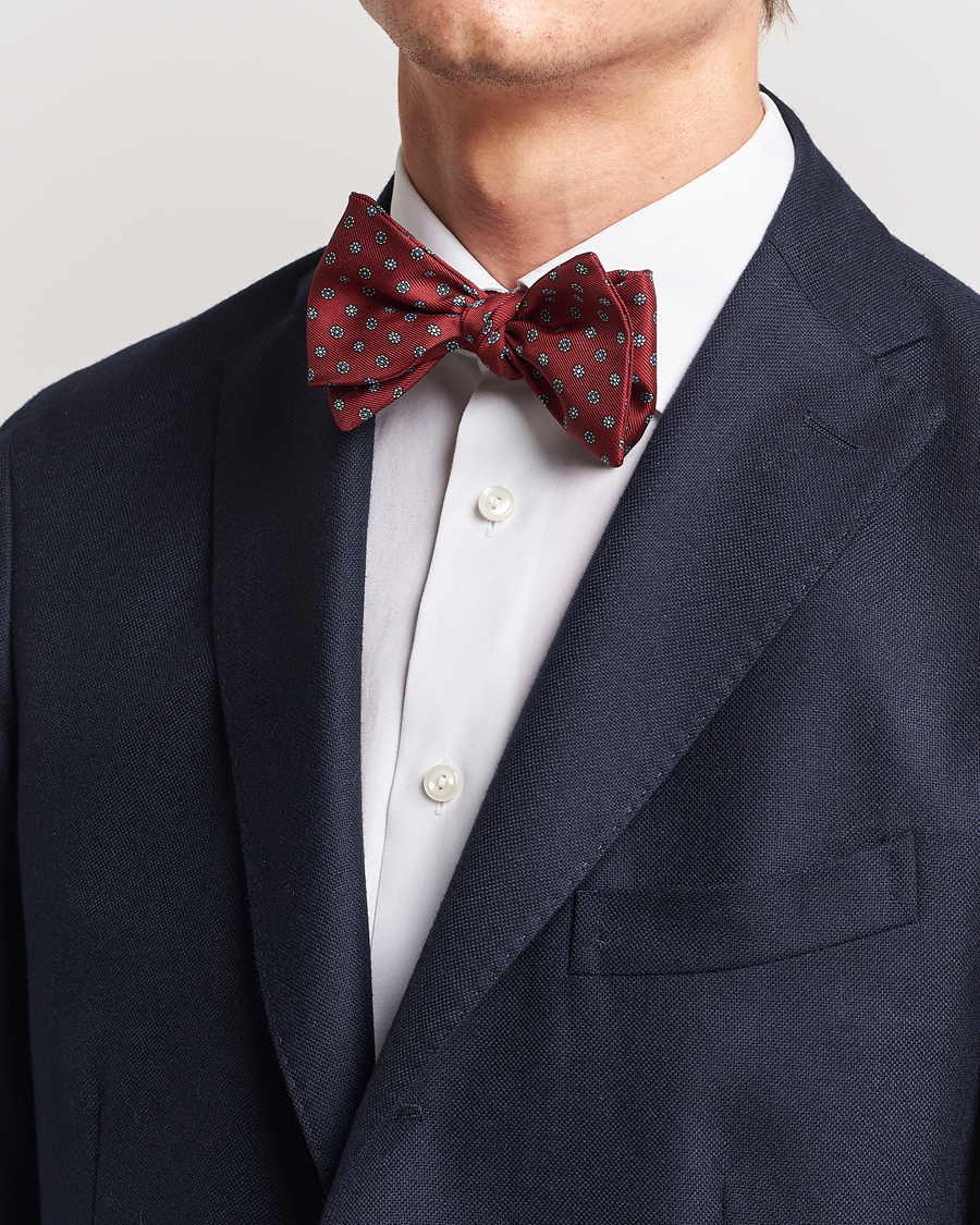 Men | Bow Ties | E. Marinella | Silk Bow Tie Burgundy