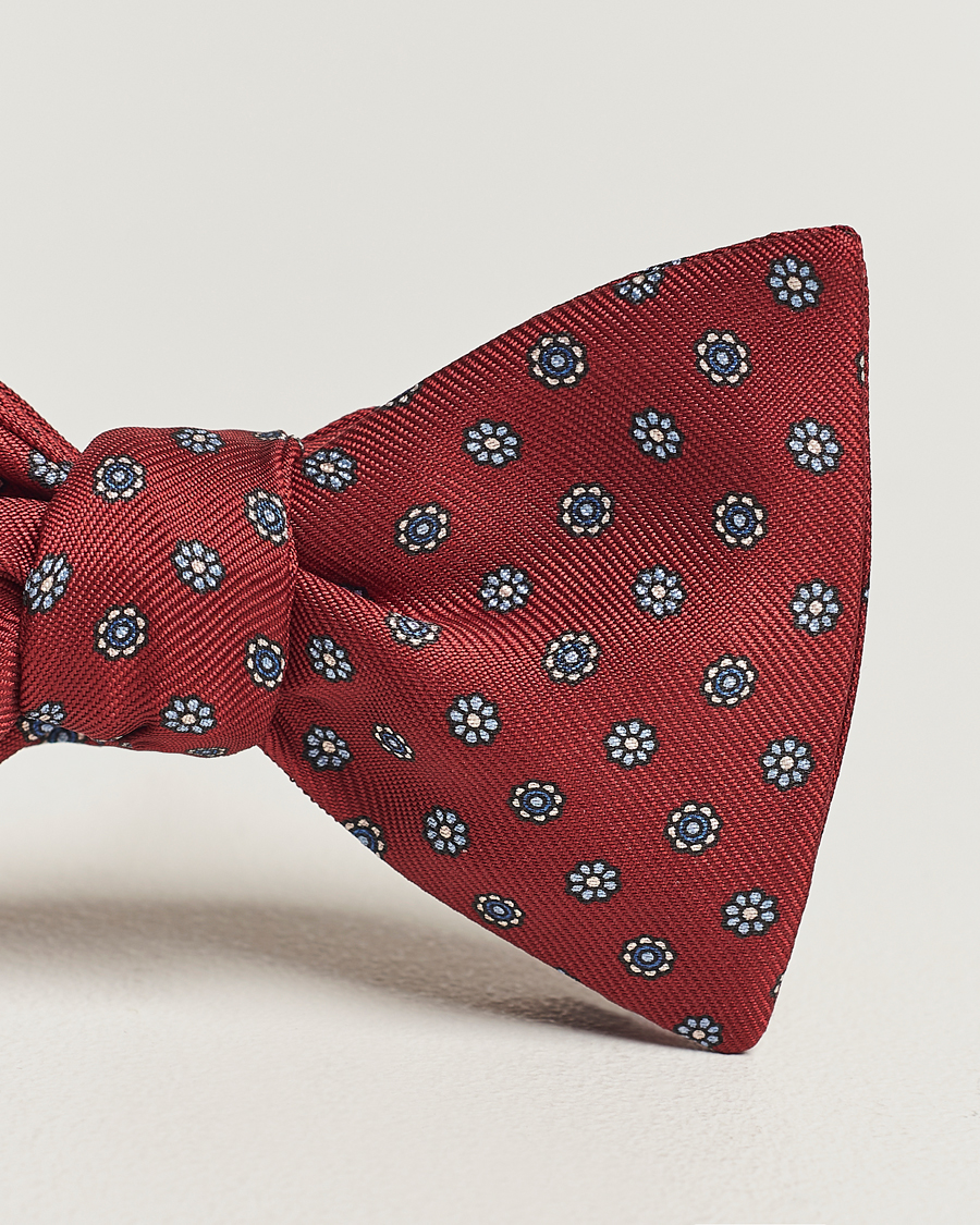 Herren | E. Marinella Silk Bow Tie Burgundy | E. Marinella | Silk Bow Tie Burgundy