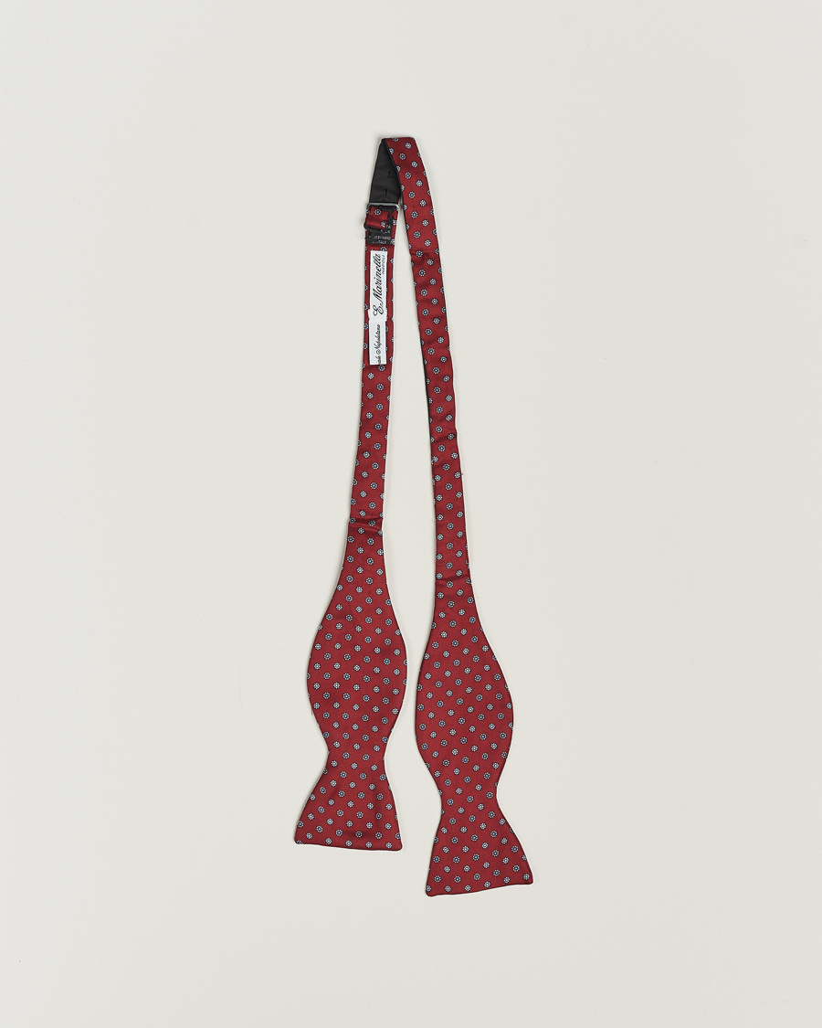 Herren | E. Marinella Silk Bow Tie Burgundy | E. Marinella | Silk Bow Tie Burgundy