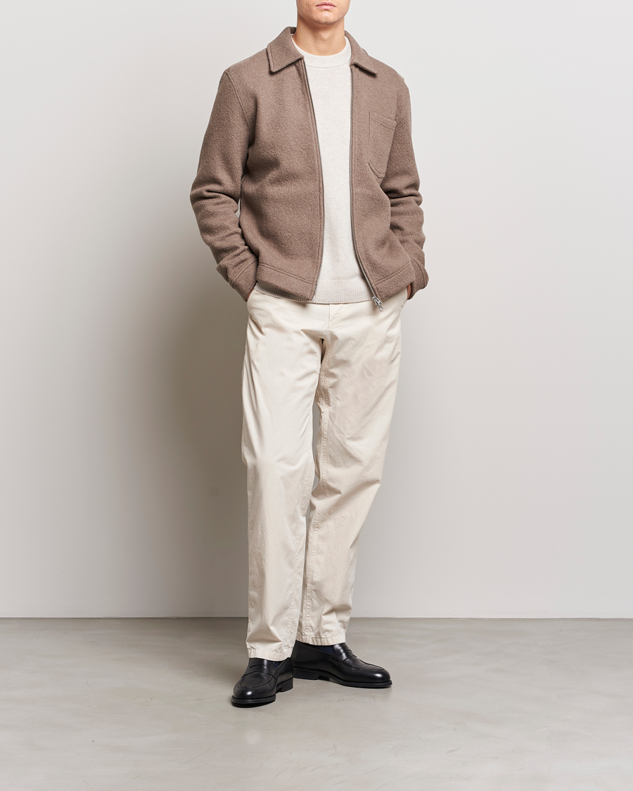 Herren | Pullover | Samsøe Samsøe | Hannes Boiled Wool Full Zip Fallen Rock
