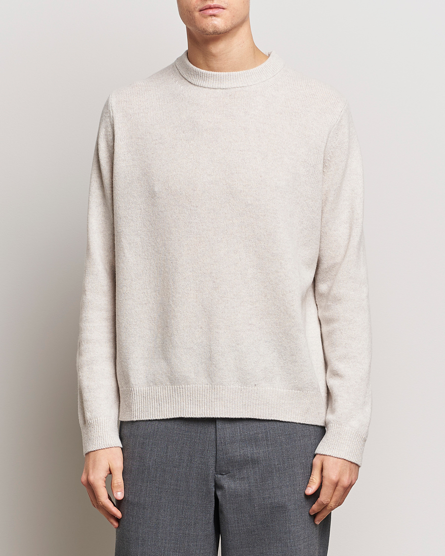 Herren | Samsøe & Samsøe | Samsøe & Samsøe | Isak Merino Knitted Sweater Silver Lining