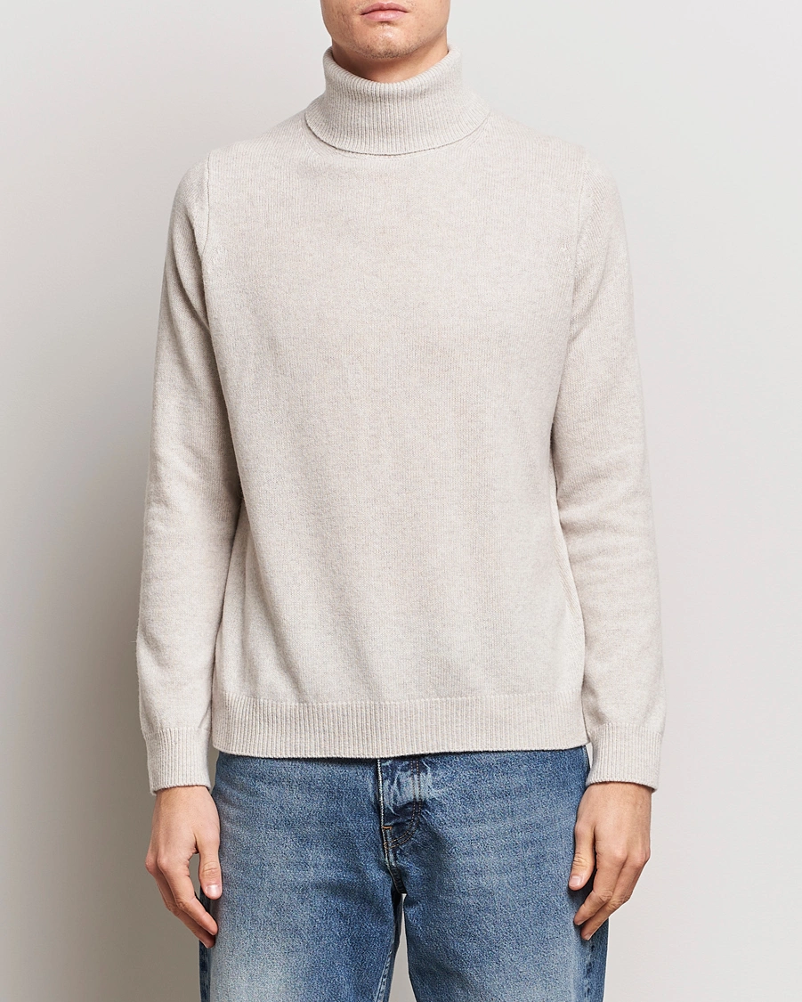 Herren | Samsøe & Samsøe | Samsøe & Samsøe | Isak Merino Knitted Turtleneck Silver Lining