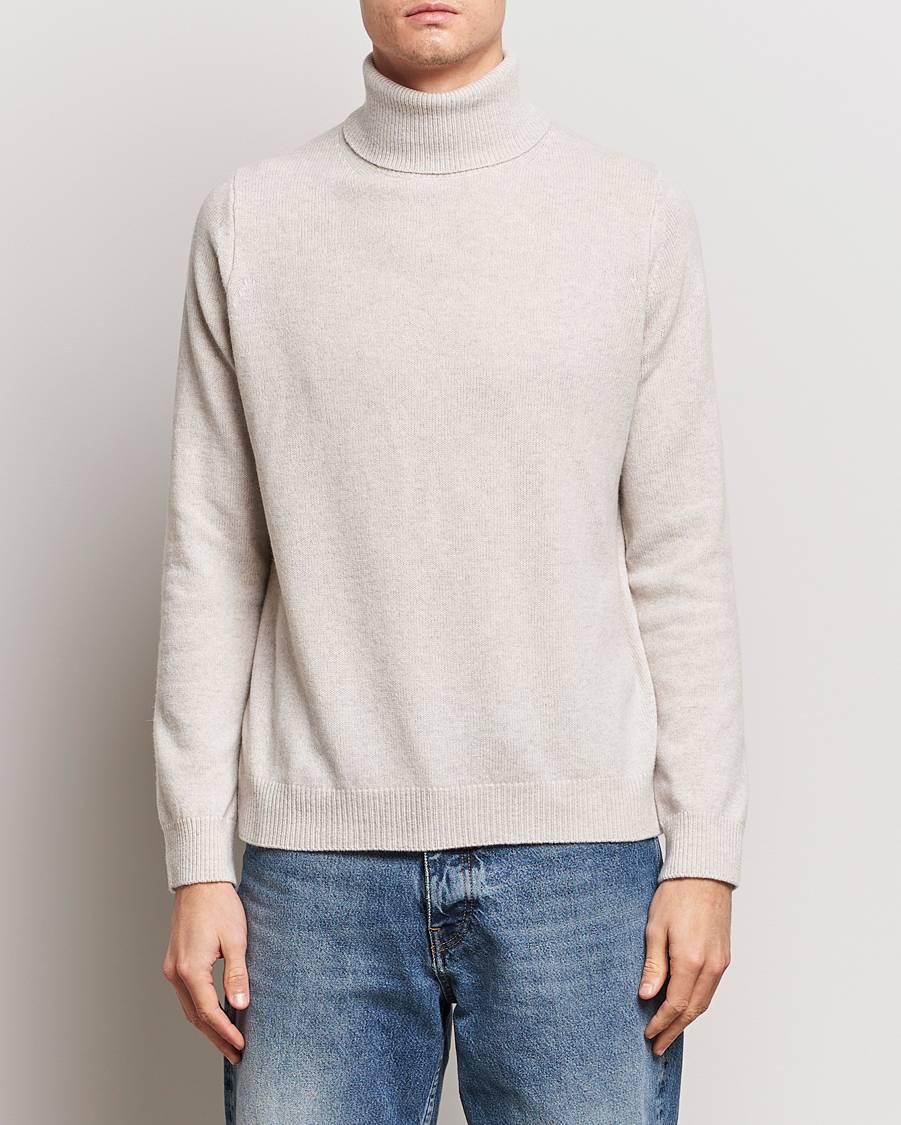 Herren |  | Samsøe & Samsøe | Isak Merino Knitted Turtleneck Silver Lining