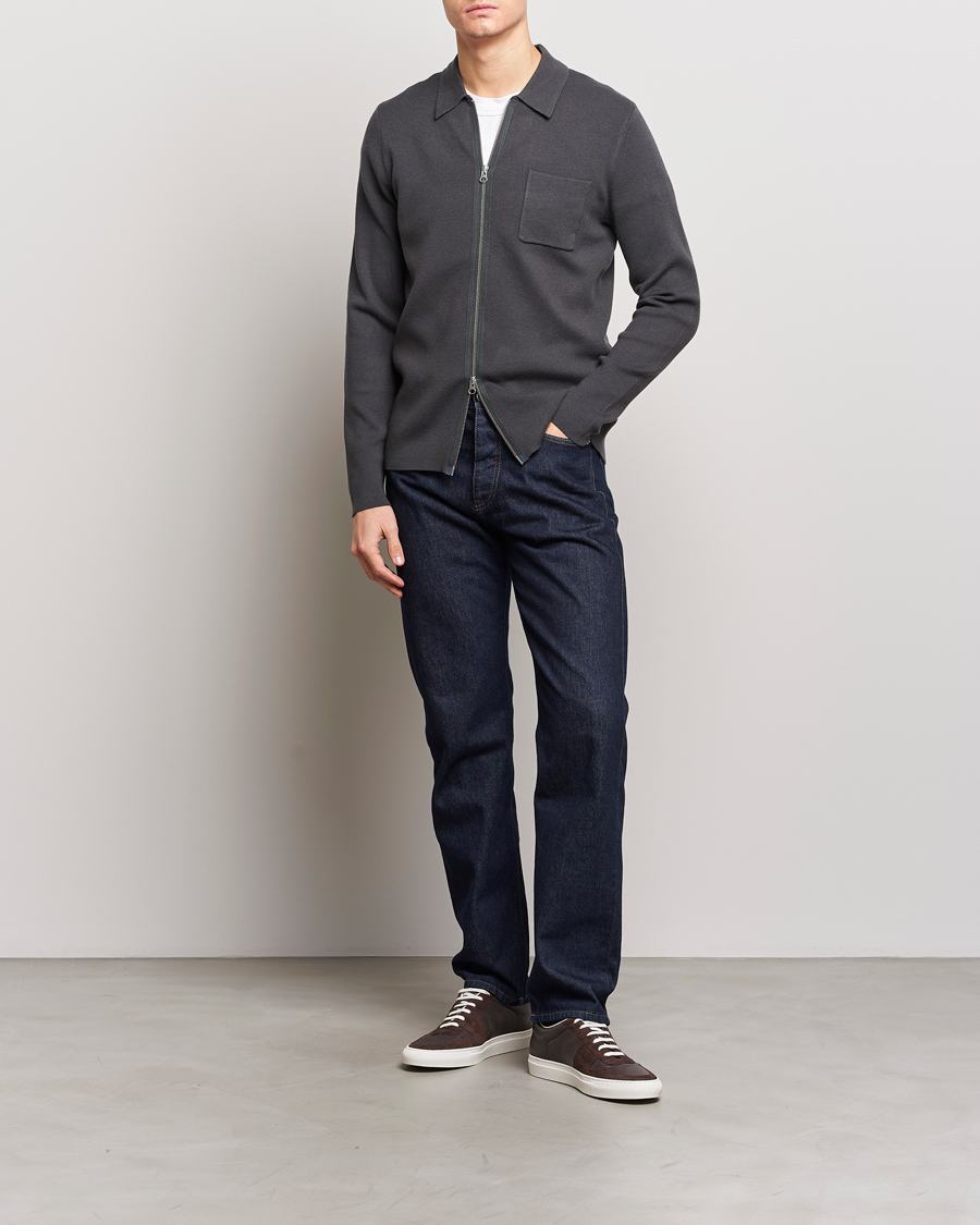 Herren | Pullover | Samsøe Samsøe | Guna Full Zip Volcanic Ash