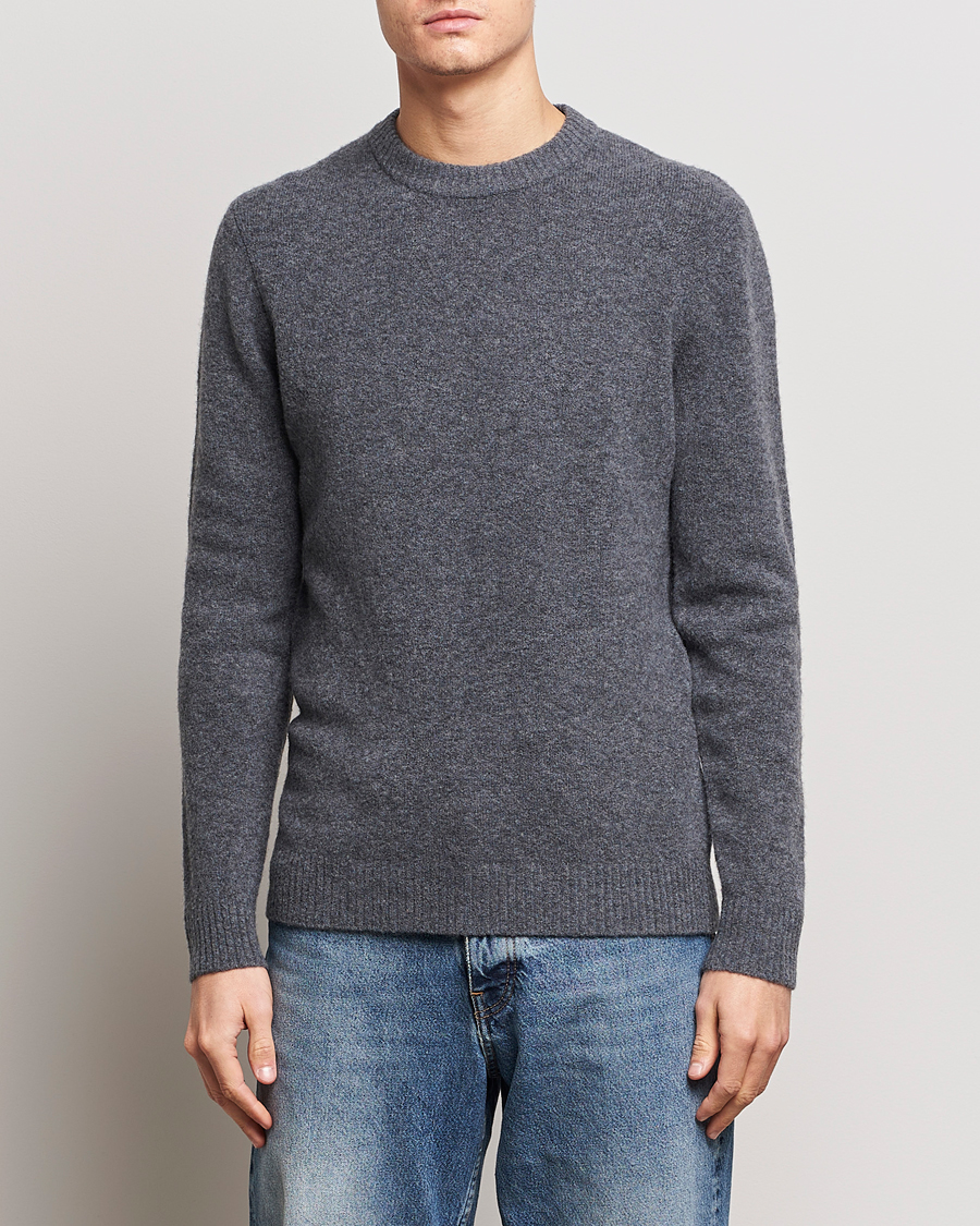 Herren | Contemporary Creators | Samsøe Samsøe | Butler Yak Crew Neck Dark Grey Melange