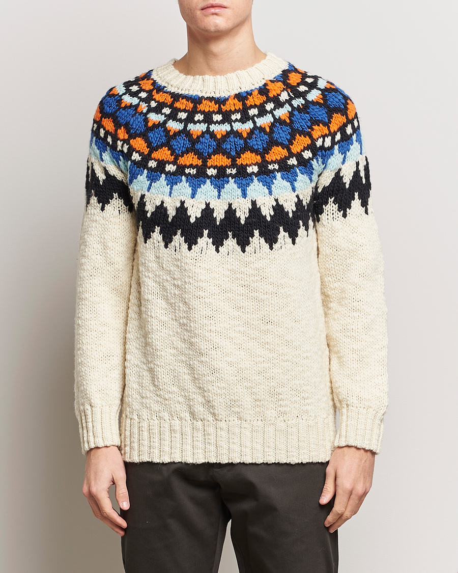 Herren | NN07 | NN07 | Felix Nordic Wool Sweater Ecru Multi