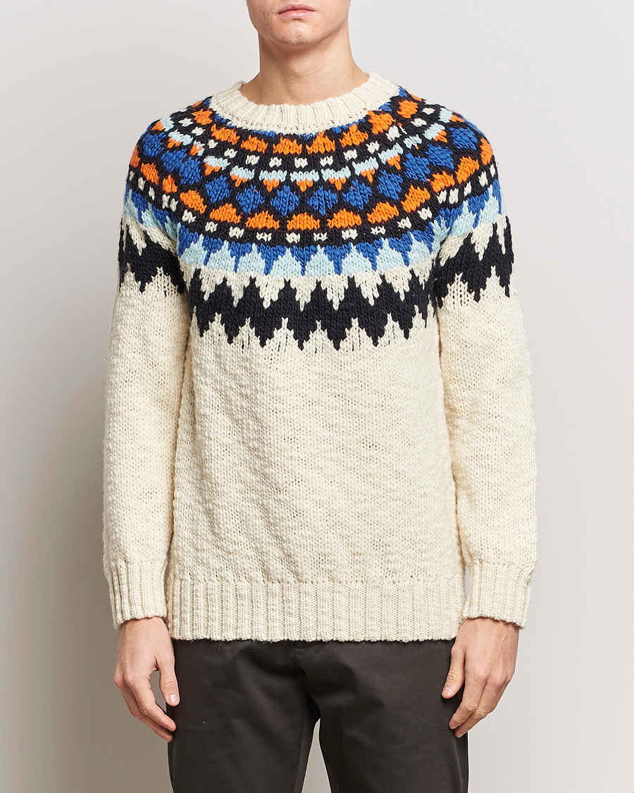 Herren | Treue-Rabatt für Stammkunden | NN07 | Felix Nordic Wool Sweater Ecru Multi