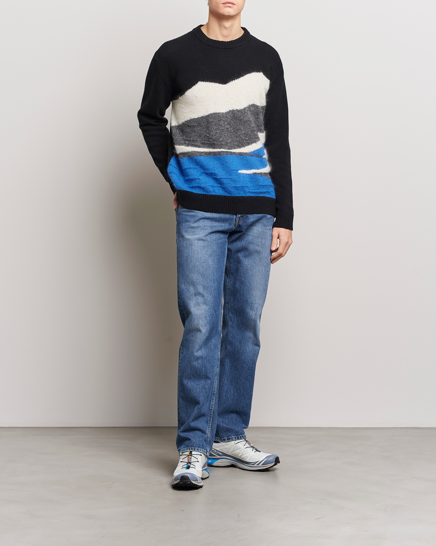 Herren | Pullover | NN07 | Jason Mohair Wool Sweater Black Multi