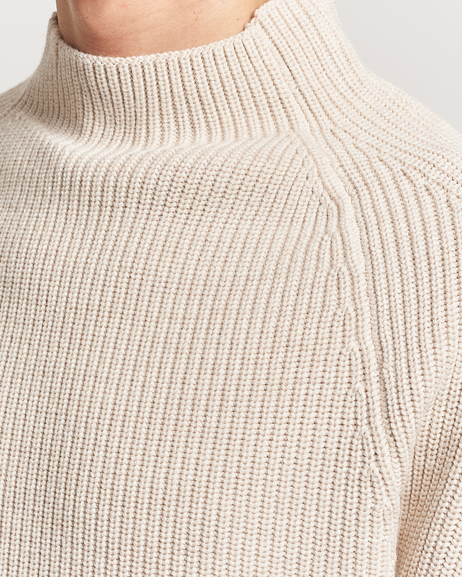 Herren | Pullover | NN07 | Liam Mock Neck Sweater Nature Melange