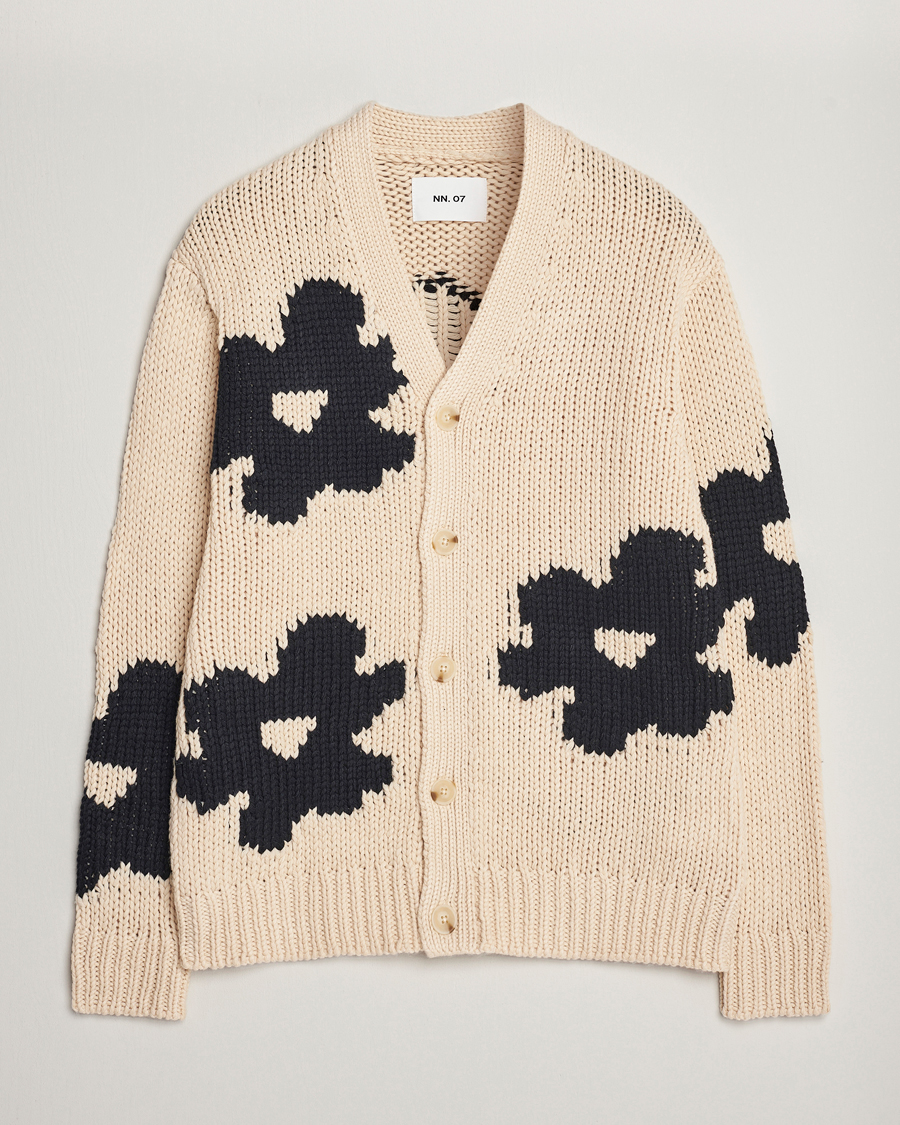 Herren | Pullover | NN07 | Mika Cardigan Ecru Multi