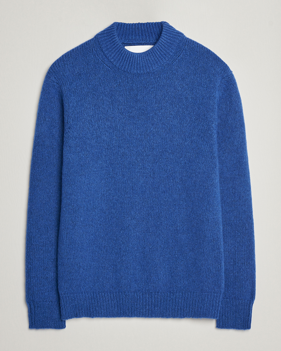 Herren | NN07 | NN07 | Nick Mock Neck Sweater Blue