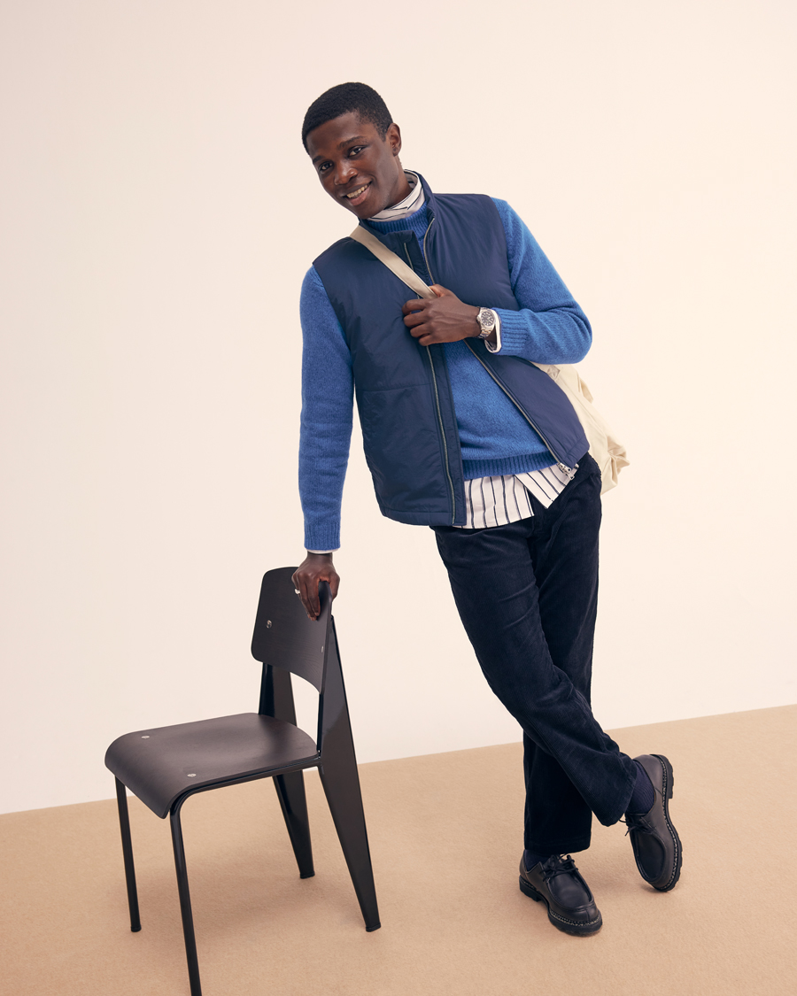 Herren | Pullover | NN07 | Nick Mock Neck Sweater Blue