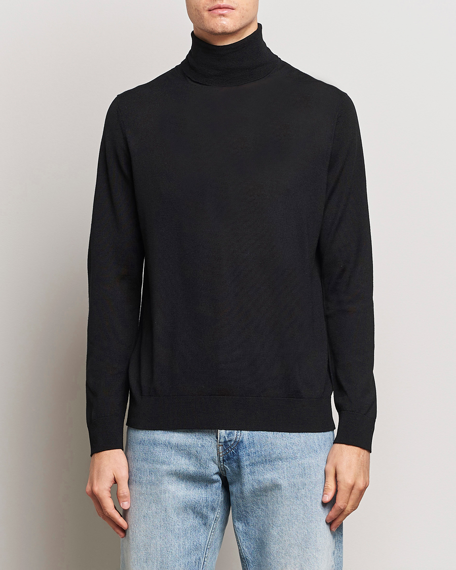 Men | Turtlenecks | NN07 | Richard Wool Rollneck Black