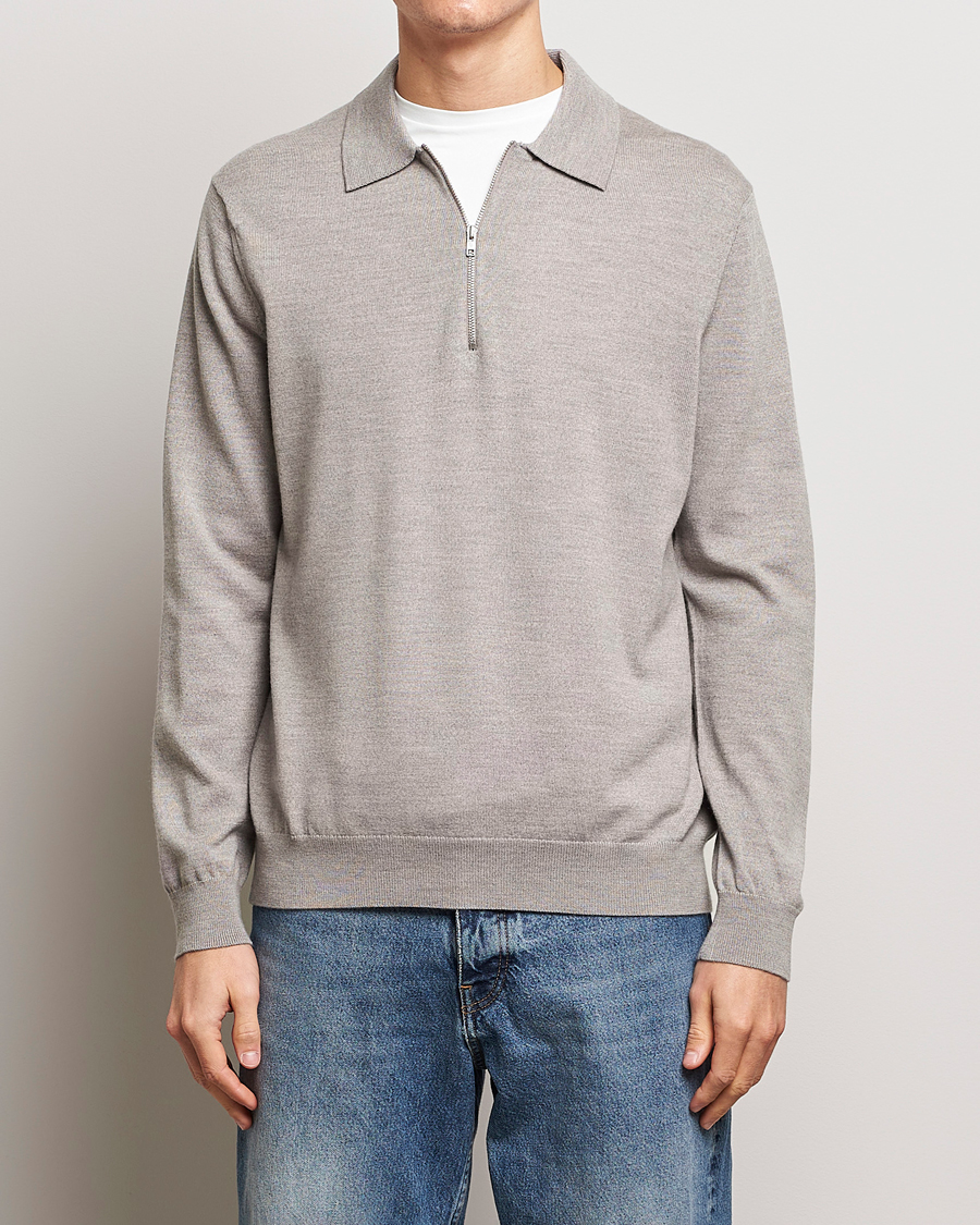 Herren | 30% sale | NN07 | Sergio Half-Zip Polo Stone