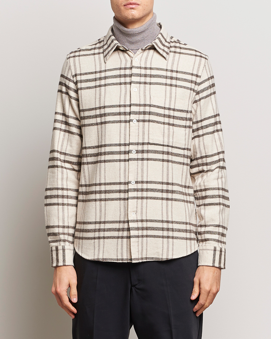 Herren |  | NN07 | Arne Checked Cotton Shirt Creme