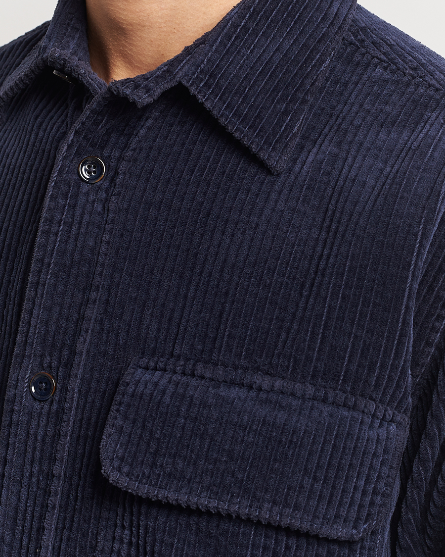 Herren | Hemden | NN07 | Folmer Corduroy Shirt Navy Blue