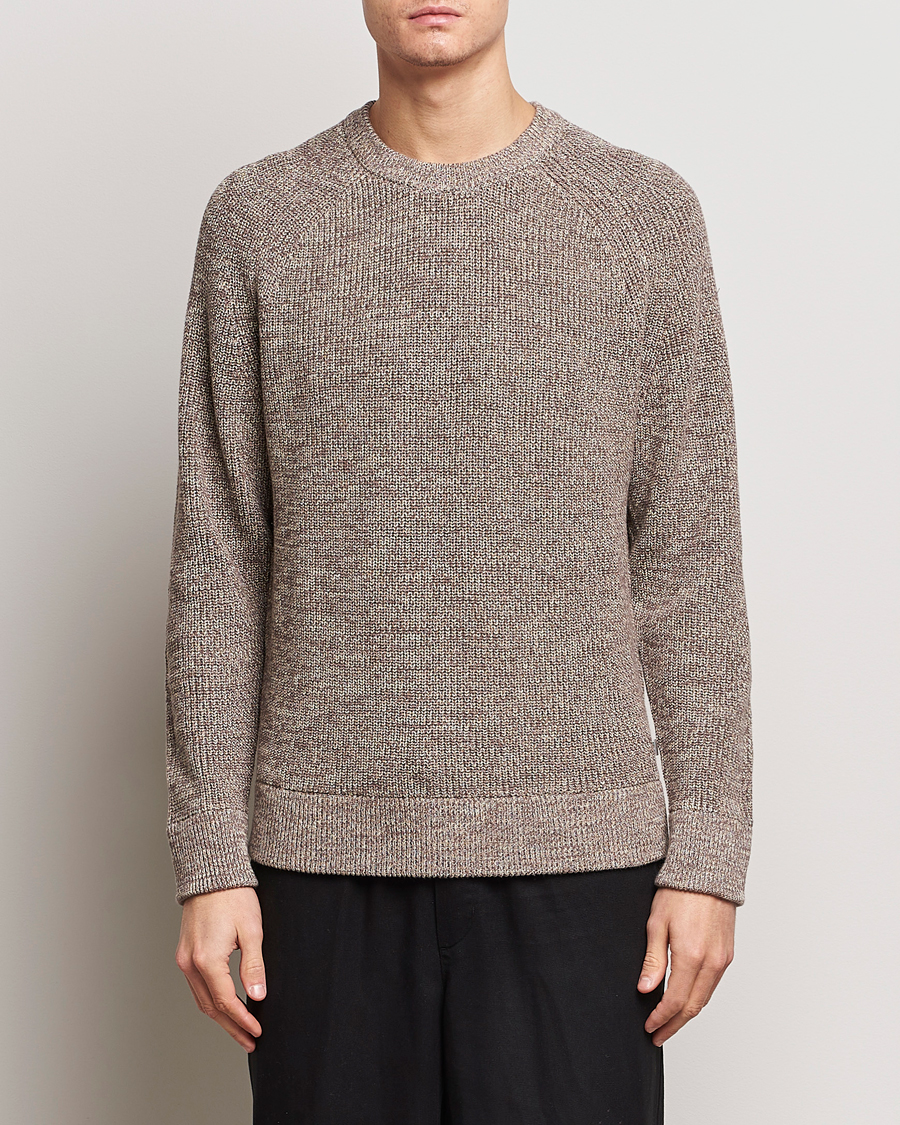 Men | Knitted Jumpers | NN07 | Jacobo Cotton Crewneck Sweater Iron Melange