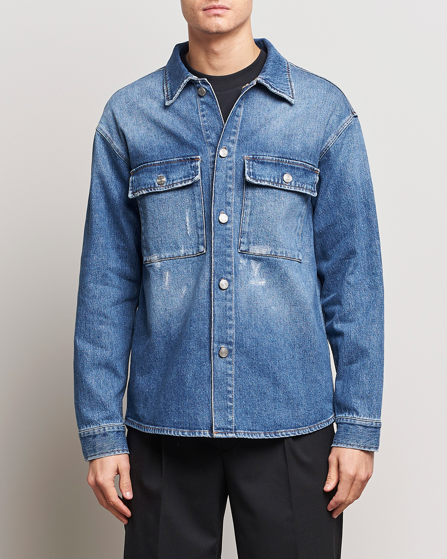 Herren | NN07 | NN07 | Roger Denim Jacket Mid Blue