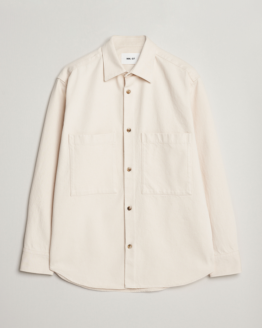 Herren | Hemden | NN07 | Freddy Cotton Overshirt Ecru