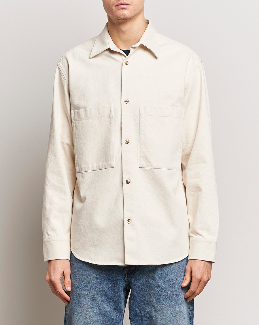 Herren | Business & Beyond | NN07 | Freddy Cotton Overshirt Ecru