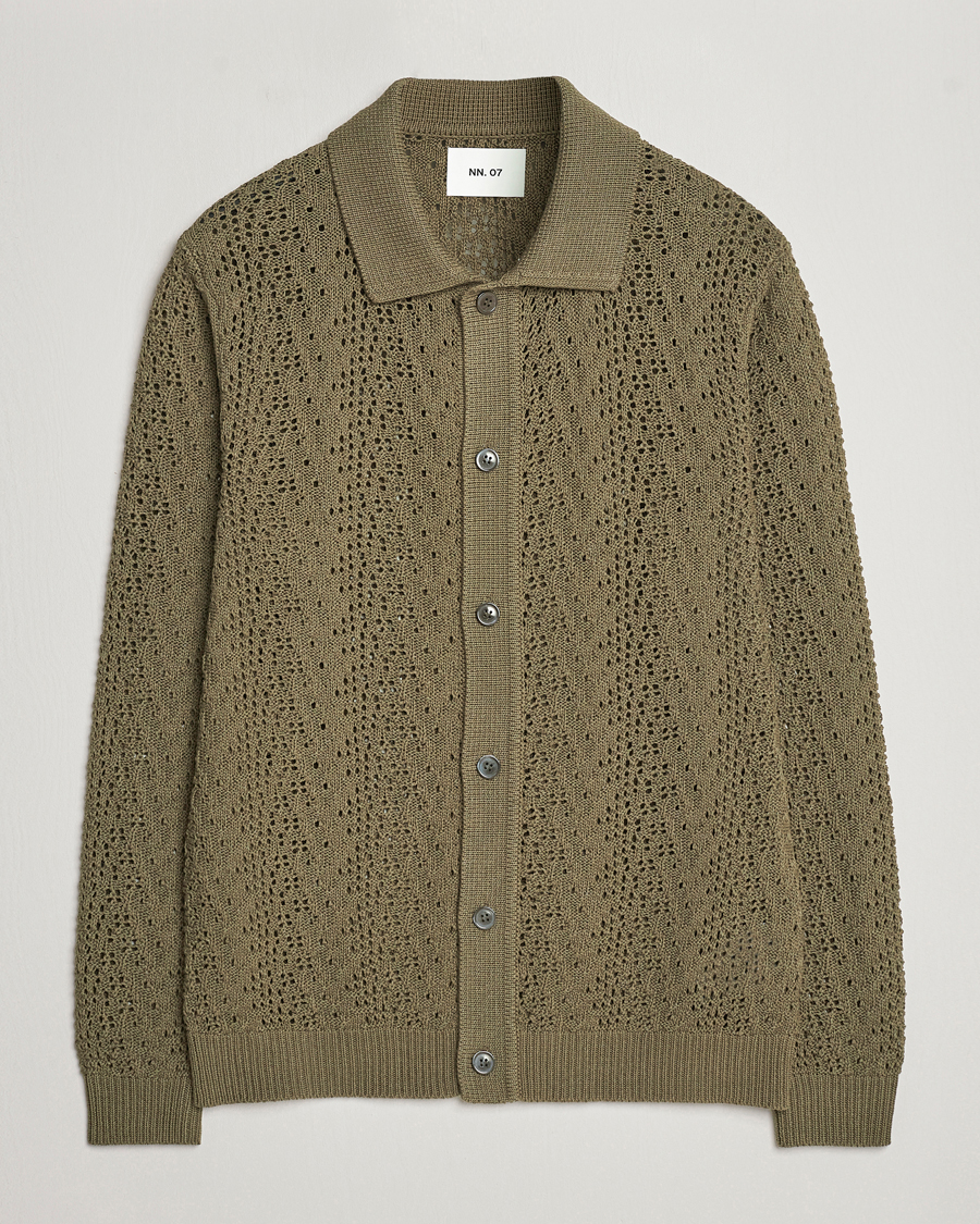 Herren | Pullover | NN07 | Vito Lace Cardigan Dark Green