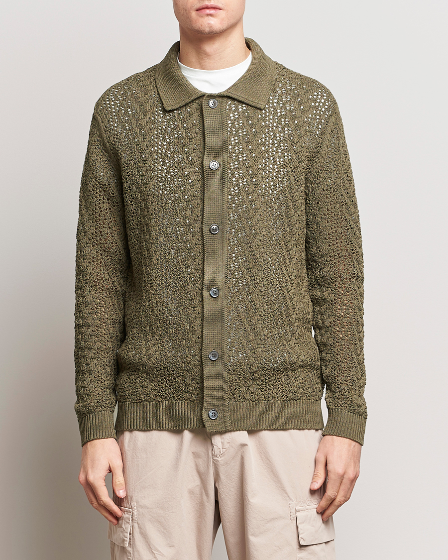 Herren |  | NN07 | Vito Lace Cardigan Dark Green