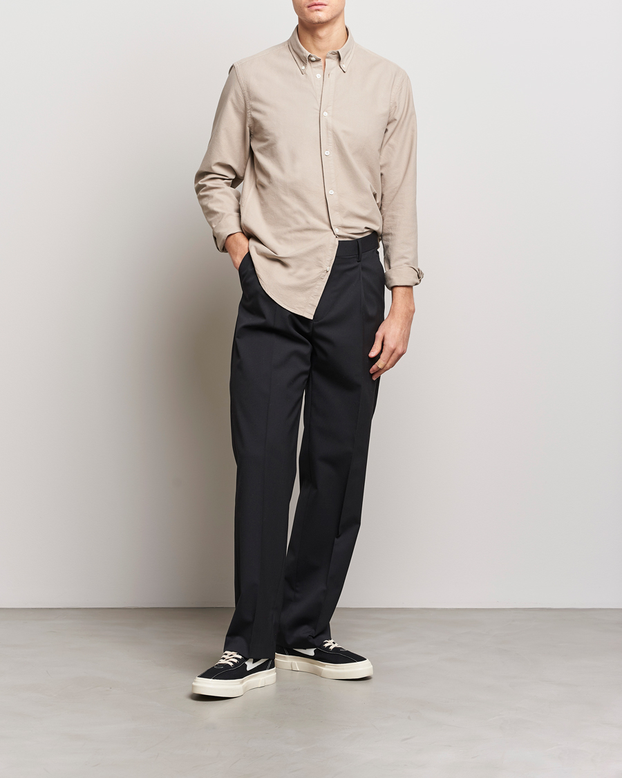 Herren | Hemden | NN07 | Arne Button Down Oxford Shirt Khaki Sand