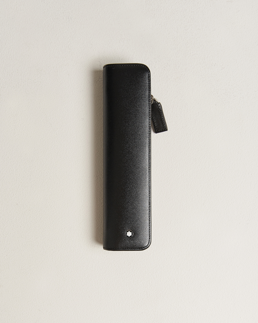 Herren | Montblanc Leather Pen Pouch w Zip Black | Montblanc | Leather Pen Pouch w Zip Black
