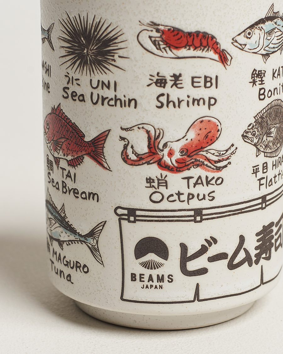 Herren |  | Beams Japan | Ceramic Fish Sushi Cup White