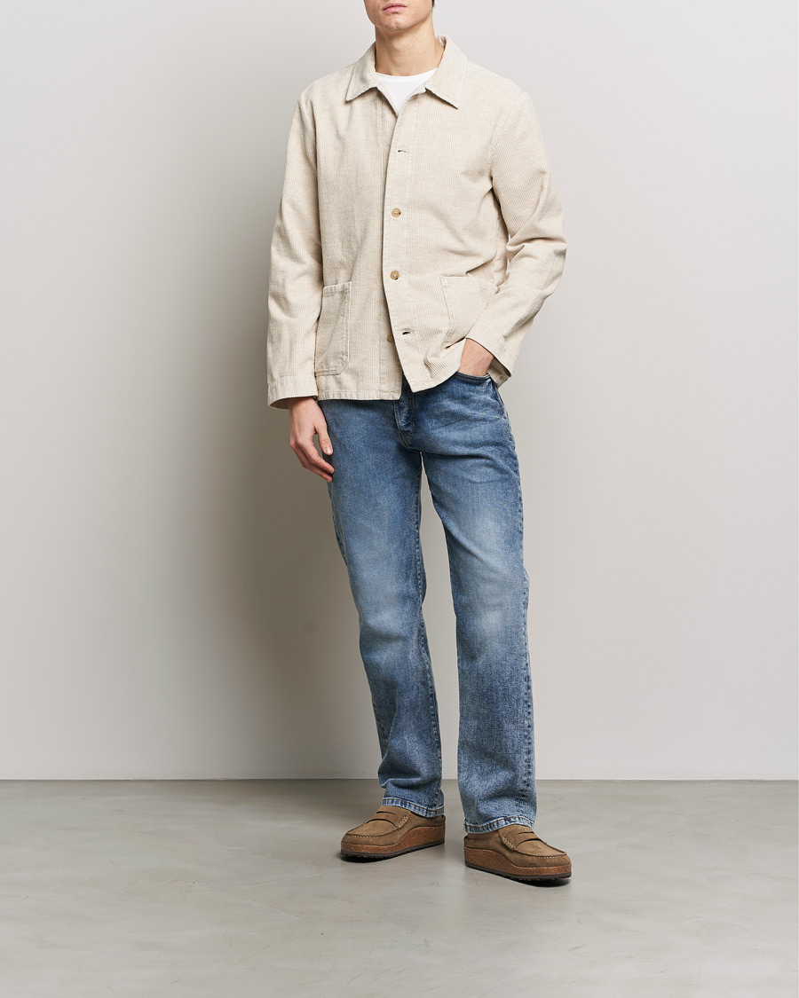 Herren | Jacken | A.P.C. | Kerlouan Cotton/Linen Corduroy Shirt Jacket Ecru