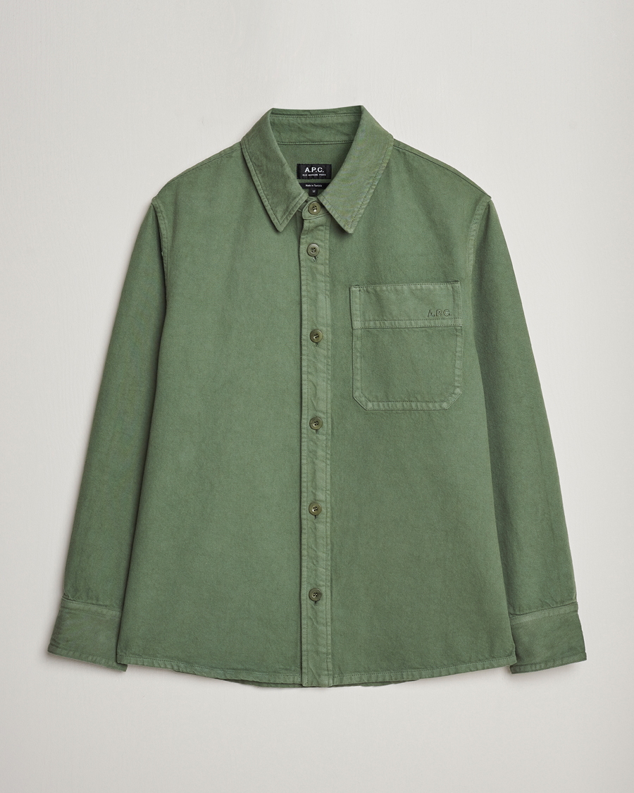 Herren | | A.P.C. | Basile Denim Overshirt Dark Green