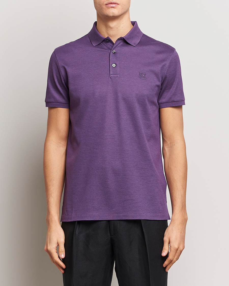 Herren | Poloshirt | Ralph Lauren Purple Label | Mercerized Cotton Polo Purple Melange