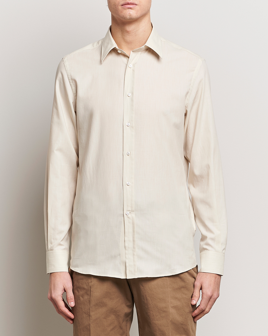 Herren | Freizeithemden | Ralph Lauren Purple Label | Soft Cotton Shirt Cream