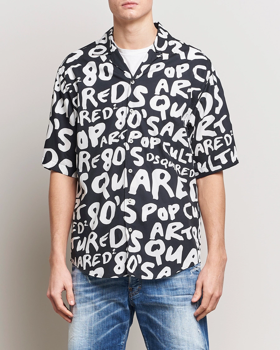 Herr | Dsquared2 | Dsquared2 | Pop 80's Bowling Shirt Black