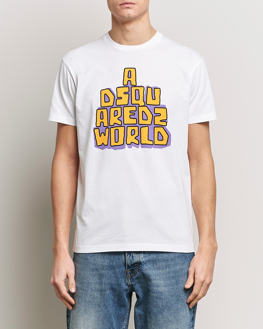 Herr | Dsquared2 | Dsquared2 | Cool Fit Logo Crew Neck T-Shirt White