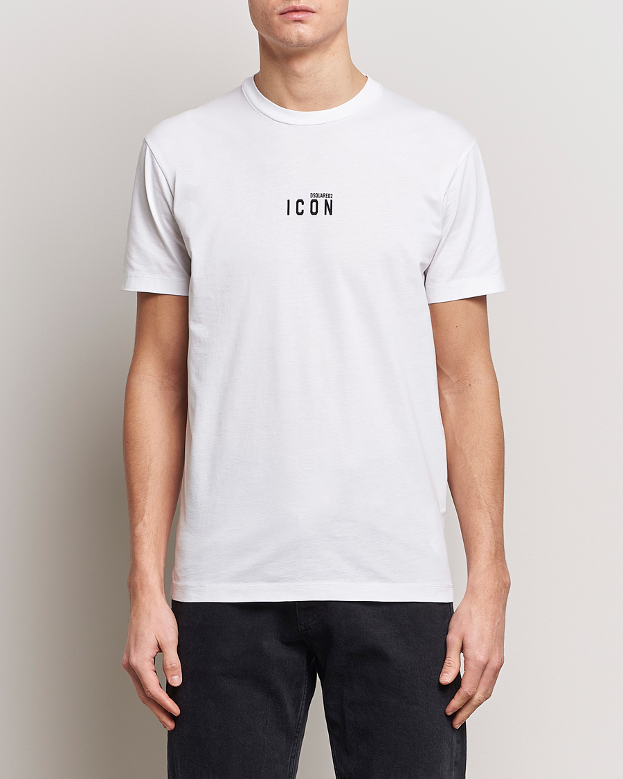 Herr |  | Dsquared2 | Icon Small Logo Crew Neck T-Shirt White