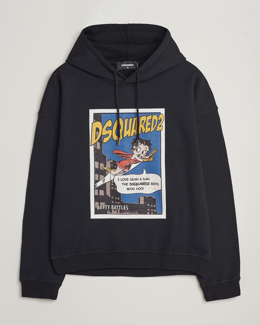 Herren | Pullover | Dsquared2 | Regular Fit Betty Boop Hoodie Black