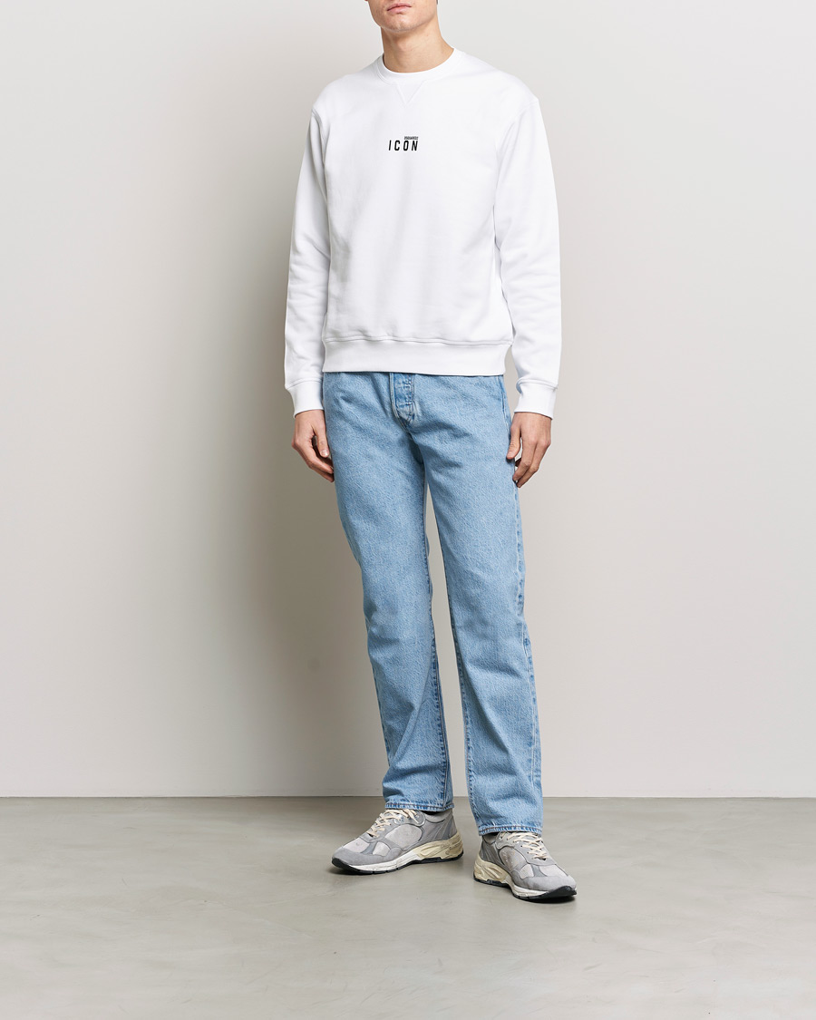 Herren | Pullover | Dsquared2 | Icon Small Logo Crew Neck Sweatshirt White